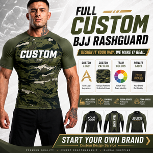 Rashguard BJJ OEM&ODM Durevole Anti-Pilling per Uomo e <span class=keywords><strong>Donna</strong></span>, Sublimato per No Gi Grappling Jiu Jitsu - Product Image 1