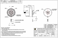 Moteur sans balais à aimant permanent à rotor externe 24V CC BL6121W à montage sur bride, faible émission de chaleur, pour ventilateur de circulation d'air intérieur