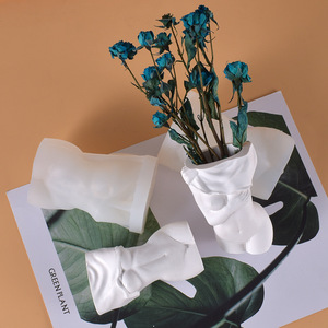 Molde de silicona INTODIY nórdico creativo para florero con diseño de cuerpo femenino, maceta, portalápices, molde de yeso para cerámica - Product Image 4