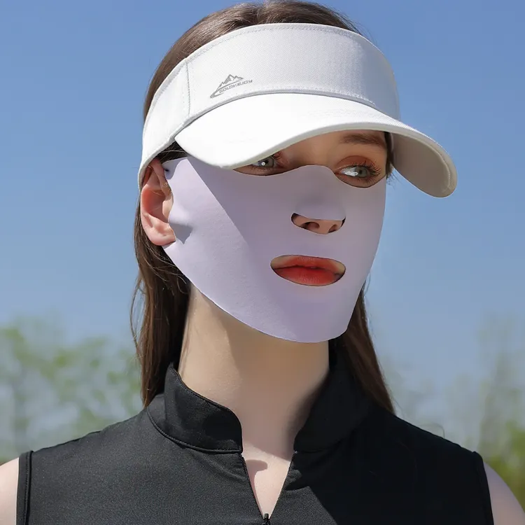 GOLOVEJOY XKZ51, Прямая поставка с завода, двухслойная ледяная шелковая удобная женская маска для лица, Солнцезащитная маска
