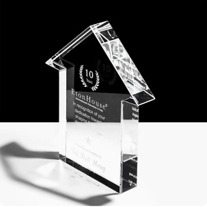 थोक संपत्ति मॉडल K9 क्रिस्टल ट्रॉफी पुरस्कार लोगो को अनुकूलित पुरस्कार के साथ अचल संपत्ति के लिए नए डिजाइन कस्टम - Product Image 5