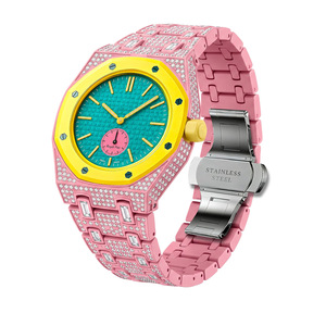 <span class=keywords><strong>Bracelet</strong></span> de montre en céramique bionique pour <span class=keywords><strong>Swatch</strong></span> AP Royal Pop, <span class=keywords><strong>bracelet</strong></span> de montre en métal serti de diamants - Product Image 1