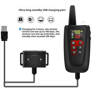 Kalung Pelatihan Anjing Tahan Air Isi Ulang Jarak Jauh 1000M Tanpa Suara Menggonggong Produk Pelatihan Hewan Peliharaan Getaran Tanpa Sengatan Terbuat dari Plastik ABS 1 - Product Image 4