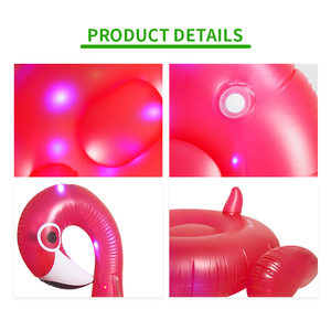 Red LED bên trong hình dạng thiên nga Hồ bơi bơm hơi phòng chờ bè với xử lý cho bên hồ bơi bơi bơi Float đi xe - Product Image 4