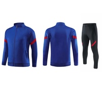 Setelan Olahraga Sepak Bola Pria Terlaris Desain Baru Lengan Panjang Baju Latihan Sepak Bola Atasan Fujian China 100% Poliester LUSON