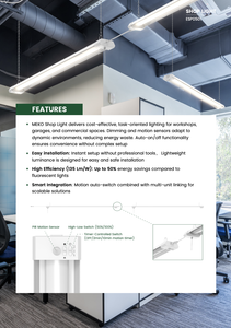 5500lm 4000K Linkable LED <b>Light</b> PIR Motion Sensor <b>Pull</b> String Switch CRI80 Easy Installation - Product Image 6