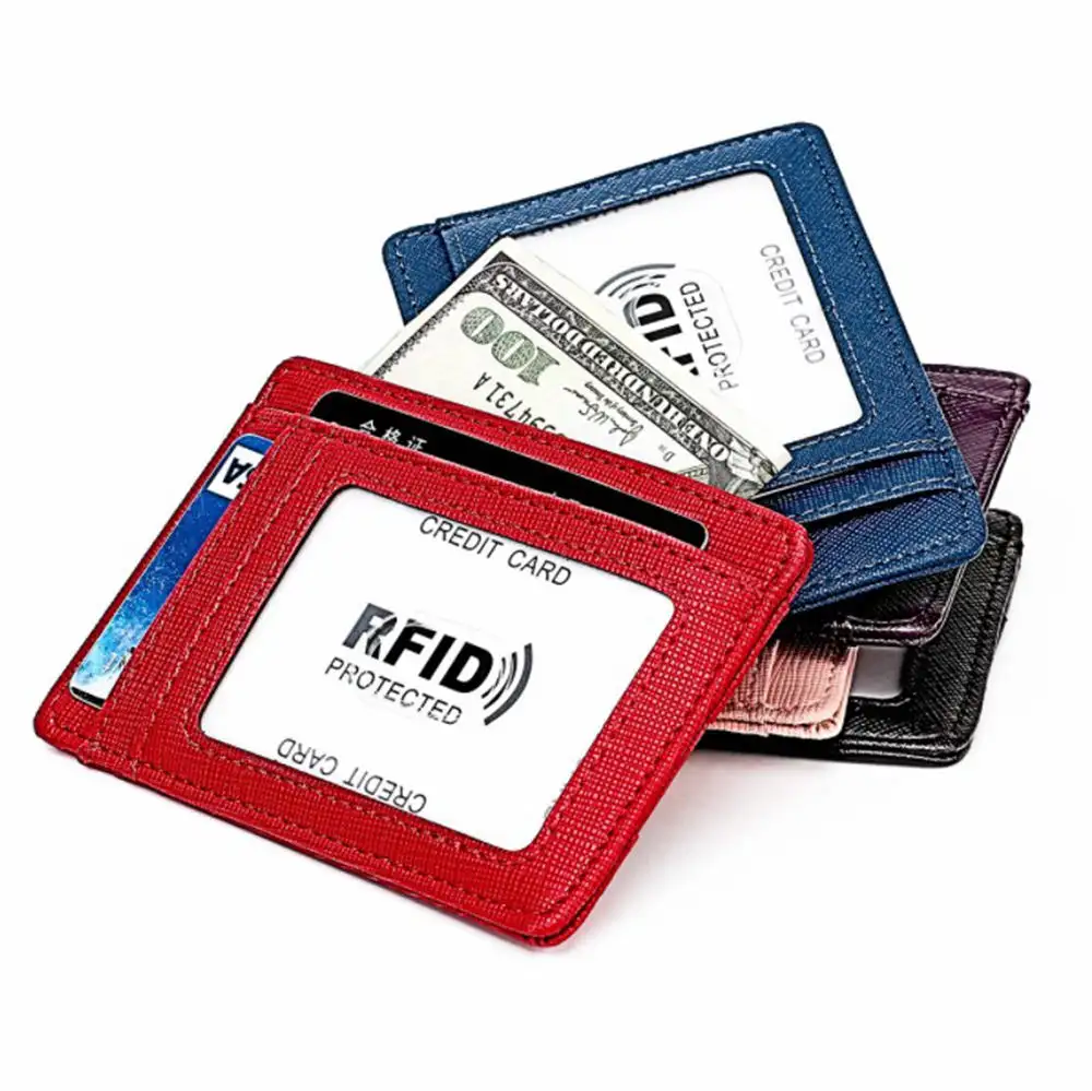 Оптовая продажа, популярный кошелек, Тонкий минималистичный держатель для карт, RFID блокирующий кошелек для мужчин и женщин