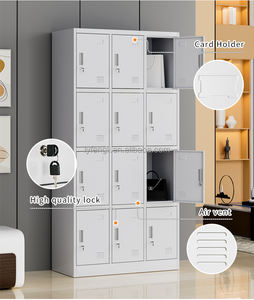 Casier métallique à 12 portes en stock, <span class=keywords><strong>armoire</strong></span> de rangement en acier pour école, gymnase, usine, vente en gros, MOQ 30, échantillon et petites commandes acceptables - Product Image 6