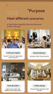 13 في الشعاب المرجانية ديكور بلاستيكي ذهبي من المعدن لتناول العشاء حفلات الزفاف حافة مكشكشة - Product Image 5