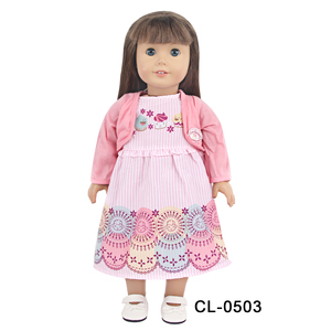 MSYO Fashion DIY Vêtements de poupée Robe Jupe rose Vêtements pour poupée jeune fille de 18 pouces - Product Image 3