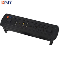 Prise de bureau motorisée inclinable BNT de haute qualité à 2 prises d'alimentation, VGA, AUDIO, Media Socket, courant nominal 16A, niveau IP44, SDK