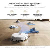 Robot aspirateur S40 Pro, nouveau design blanc, autopropulsé, alimenté par batterie, laveur de sols commercial, aspiration 15000Pa, nettoyage au laser LDS