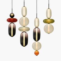 Lámpara de Araña de Vidrio Teñido de Estilo Nórdico, Lámpara Colgante de Metal Creativa para Decoración de Restaurantes y Salas de Estar