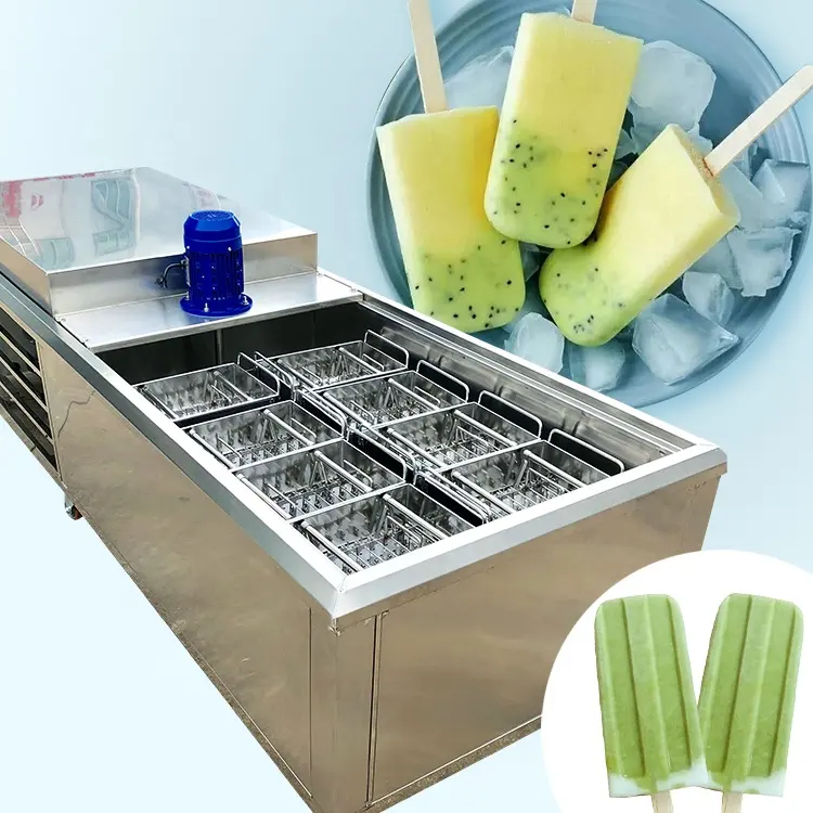 Máquina automática de fabricación de helados de paleta, alta calidad, 8 moldes