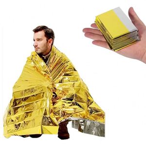 Manta Térmica de Emergencia de Mylar Dorada con Logotipo Personalizado, Reflectante, para Bebés, 130x210cm, para Todas las Estaciones, de Alta Calidad - Product Image 1