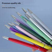 Macaron Style Frais |   Stylo bille rétractable en plastique pour cadeaux d'entreprise, corps fin multicolore, idéal pour tablette et écriture