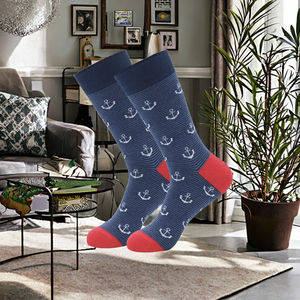 Calcetines de Algodón y Fibra de Bambú para Hombre, Talla Grande, Estilo Casual, con Puño Alto, Desodorantes, para Otoño, Exportación Europea y Americana - Product Image 3