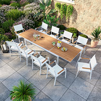 Fauteuils d'extérieur, chaise de salle à manger de jardin avec table extensible, ensemble de salle à manger de jardin, chaise de salle à manger d'extérieur confortable avec table