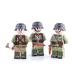 Set di Costruzioni con Blocchi di Piccole Dimensioni della Seconda Guerra <span class=keywords><strong>Mondiale</strong></span>, Modelli di Soldati Americani, Tedeschi e Sovietici in Plastica ABS, Giocattolo da Costruzione per Bambini, Regalo per Ragazzi - Product Image 3