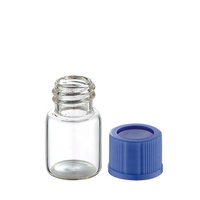 Flacon en verre cylindrique transparent de 2 ml, 3 ml, 5 ml, 8 ml pour pilules et comprimés avec bouchon à vis en plastique, emballage en verre, logo personnalisé