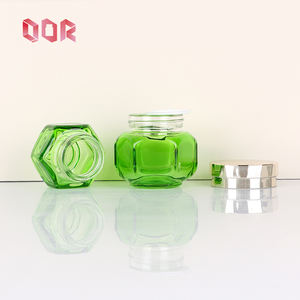 Flacon en verre pour crème de soin de la peau verte, lotion, masque facial, fond de teint, avec bouchon pompe et bouchon à vis, 30g, 50g, 50ml, 120ml, 150ml - Product Image 3