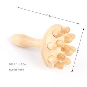 Ensemble d'outils de <span class=keywords><strong>massage</strong></span> en bois à manivelle, drainage lymphatique, modelage du corps, masseur gua sha, spa pour les pieds, traitement de la cellulite - Product Image 2