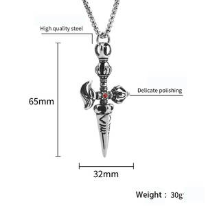 Collar con Colgante Personalizado de Acero Inoxidable 316L para Hombre, Chapado en Oro PVD de 14K/18K, Joyería Fina de Moda, Collares Vajra para Hombre - Product Image 6