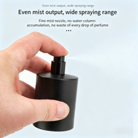 Flacon de parfum cylindrique en verre épais rechargeable, vide, avec bouchon, 30/50/100 ml, pulvérisateur à pompe, étiquette personnalisée, logo personnalisé, MOQ flexible