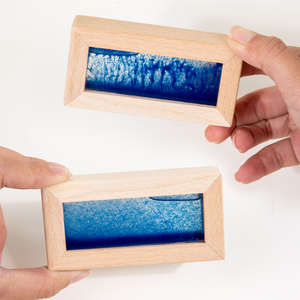 Montessori Educational Sensory Blocks Wooden Building Blocks Sand Beads Liquid 20-Piece Educational Toy for Toddlers Early - Product Image 4