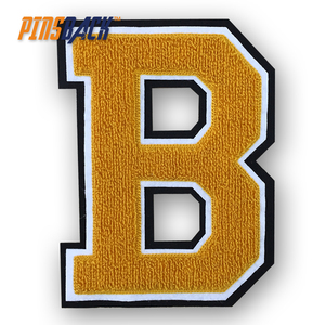 Patch brodé chenille 3D thermocollant personnalisé pour transfert à chaud, avec lettres, badges et logos sportifs - Product Image 1