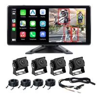 Enregistreur DVR automatique sans fil WiFi AHD 10.36, compatible Apple Carplay et Android, caméra de recul 1080p, écran partagé 1080p pour angles morts
