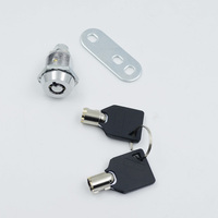 Serrure à came ronde chromée brillante HTLOCK Mini, haute sécurité, 2 clés, cylindre en alliage de zinc, entraxe de 10 mm pour armoire à spiritueux, présentoir