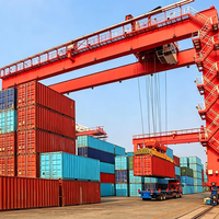 Grue portique sur rail 30T-50T pour empilage de conteneurs, CE ISO, manutention de marchandises en entrepôt ferroviaire intérieur (ICD), commande à distance moteur et engrenages