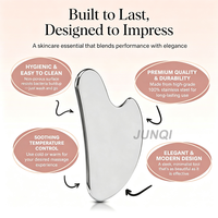 Outil Gua Sha en acier inoxydable avec logo personnalisé, masseur facial, sculpteur de visage, réducteur de double menton, drainage lymphatique