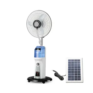 16 дюймов воздушный кулер Солнечный перезаряжаемый вентилятор стоячий водяной увлажнитель туман вентилятор спрей с дистанционным управлением