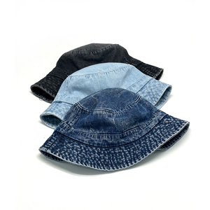 Chapeau Bob en Jean Lavé Vintage 100% Coton de Haute Qualité pour l'Été, Casquette de Pêcheur Brodé avec Logo Personnalisé pour Hommes et Femmes - Product Image 4
