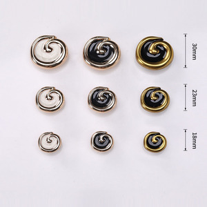 Chất Lượng Cao Màu Đen Trắng Nhỏ Giọt Dầu May Hợp Kim Ốc Hình Nút May Mặc Phù Hợp Với Áo Gió Áo Len Phụ Kiện Thời Trang Nút - Product Image 3