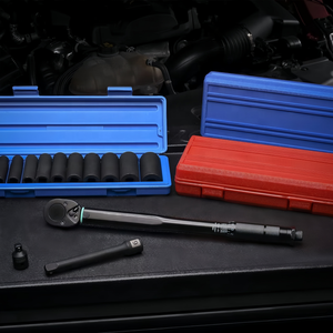 Conjunto de Ferramentas para Reparação de Carros Preto 3 Peças 1/2'' Drive 10~150 Ft./lb & 13.6~203.5 N/m Chave de Torque de Escala Dupla - Product Image 5