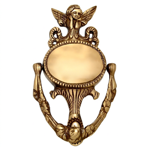 Battant de porte ange gardien en laiton fait main, battant de porte vintage en laiton pour porte d'entrée, quincaillerie de porte ange, cadeau de pendaison de crémaillère - Product Image 1