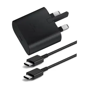 2023 nuevas llegadas cargador de teléfono móvil UE EE. UU. Reino Unido enchufe USB tipo C para Samsung 25W carga súper rápida logotipo original para Samsung