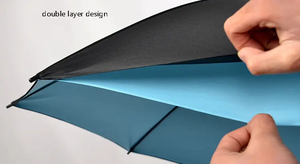 132cm 펼침 직경 이중 방풍 비즈니스 골프 우산 로고 각인 가능 강력한 방풍 방수 골프 우산 - Product Image 2