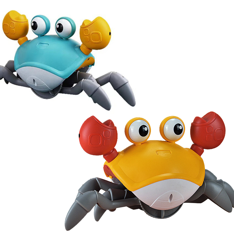 Детский автоматический индукционный Краб для предотвращения препятствий, Электрический индукционный Краб со звуком и светом, детский Краб для ползания, игрушка-осьминог