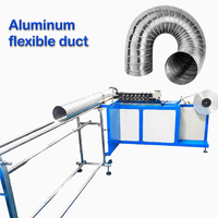 Machine de fabrication de conduits d'air ronds en aluminium semi-rigide flexible en spirale