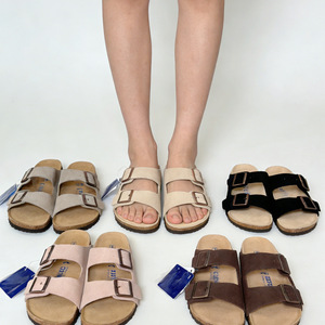 Chaussures Birkenstock en cuir véritable, pantoufles originales à semelle épaisse pour femmes, pour l'été et les activités de plein air, Birkenstock demi-sandales de pêche - Product Image 2