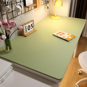 Sky Leather Desk Mat Rectangle Solid Color Eco-Friendly <b>Waterproof</b> Study <b>Table</b> Pad Modern Design Student Computer Desktop <b>Cover</b> - Product Image 1