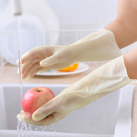 Gants de ménage couleur gelée, résistants à l'huile, doux, très durables, en PVC imperméable pour le nettoyage de la cuisine et la lessive