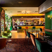 Comptoir de caisse en verre et pierre de haute qualité au design LED moderne et épuré pour restaurant, bar à domicile et club