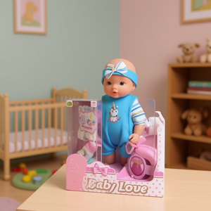ตุ๊กตาเบบี้เลิฟ ขนาด 33 ซม. ทำจากพลาสติก พร้อมอุปกรณ์เสริม สำหรับเด็กผู้หญิงอายุ 2-3 ปี ของเล่นบทบาทสมมติ - Product Image 3