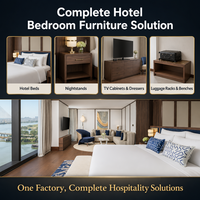 Meubles d'hôtel modernes, écologiques, vert naturel, style Wabi Sabi, ensemble de meubles de chambre d'hôtel, design d'intérieur personnalisé pour chambre d'hôtel