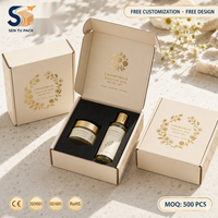 Boîte cosmétique personnalisée avec laminage brillant, boîte d'expédition en carton ondulé, emballage couleur, livraison rapide, vente en gros